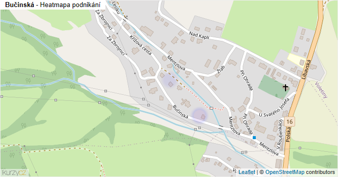 Bučinská - mapa podnikání