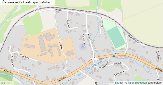 Červencová - mapa podnikání