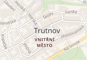 Česká v obci Trutnov - mapa ulice