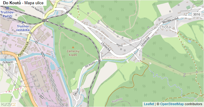 Do Koutů - mapa ulice
