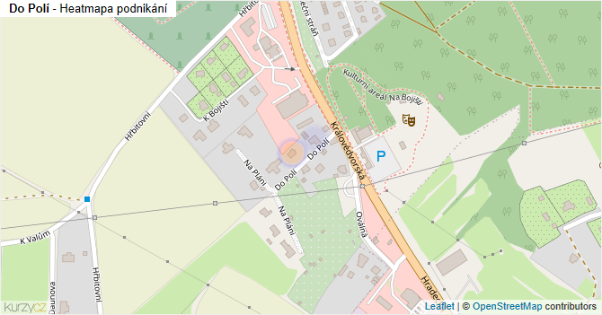 Do Polí - mapa podnikání