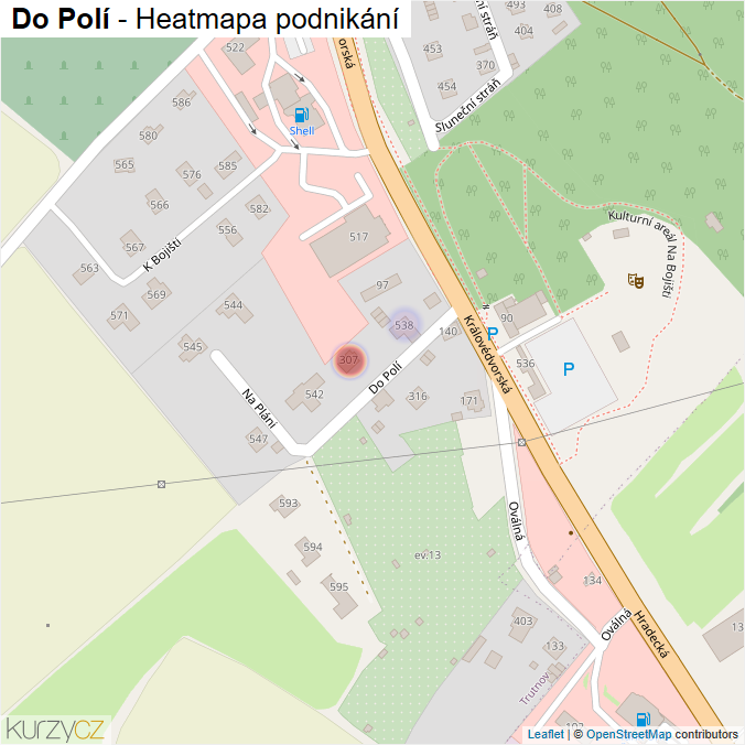 Mapa Do Polí - Firmy v ulici.