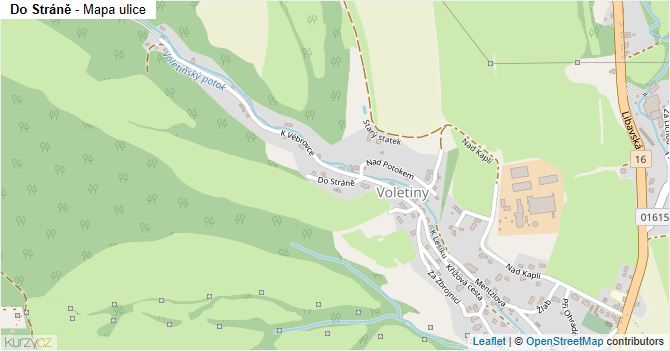 Do Stráně - mapa ulice