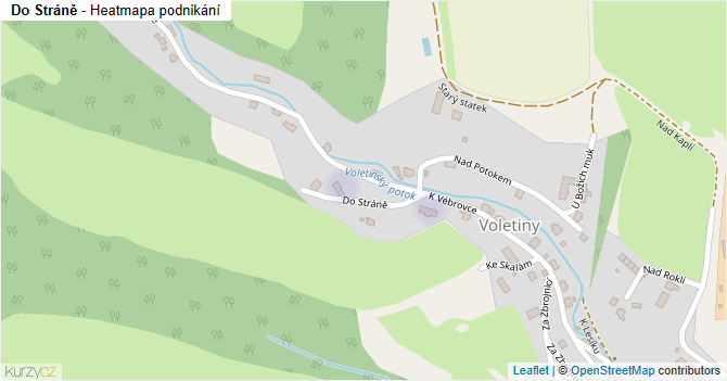 Do Stráně - mapa podnikání