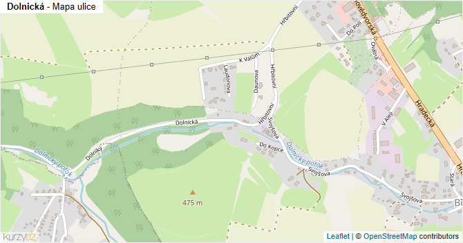 Dolnická - mapa ulice