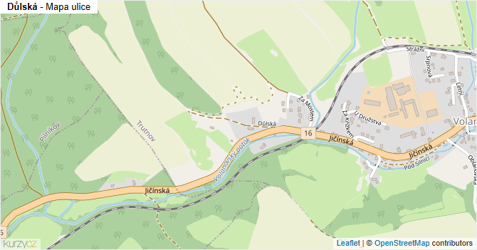 Důlská - mapa ulice