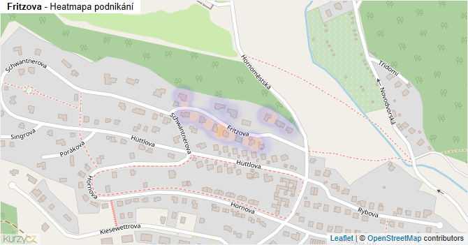 Fritzova - mapa podnikání