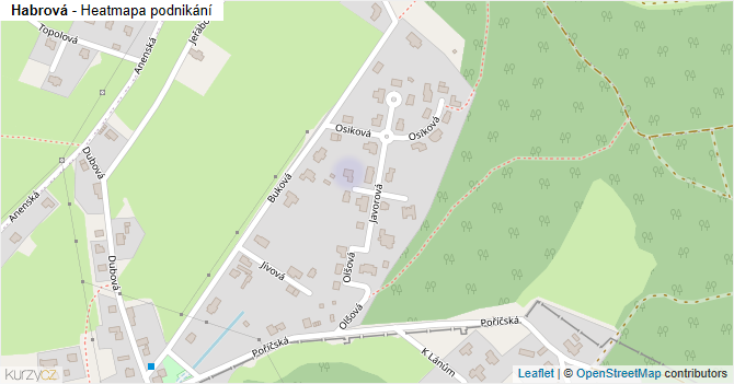 Habrová - mapa podnikání