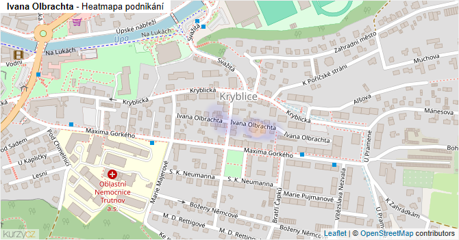 Ivana Olbrachta - mapa podnikání