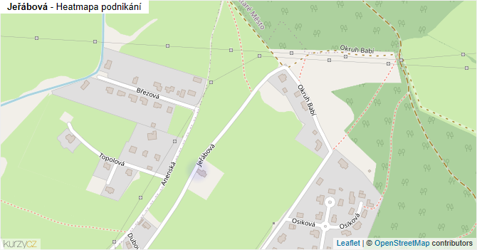 Jeřábová - mapa podnikání