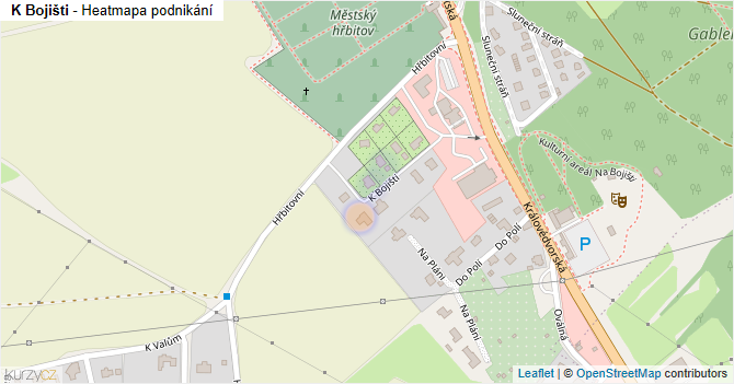 K Bojišti - mapa podnikání