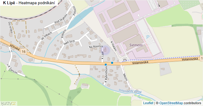 K Lípě - mapa podnikání