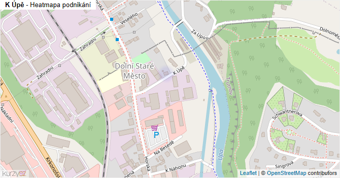 K Úpě - mapa podnikání