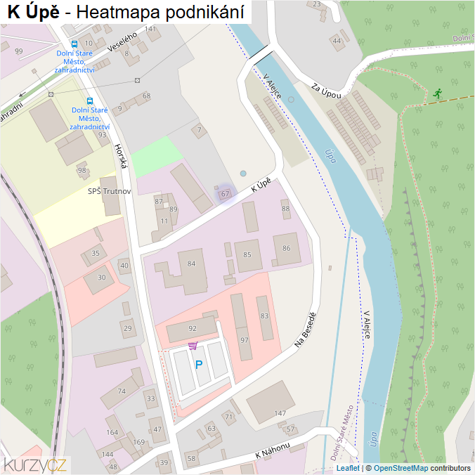 Mapa K Úpě - Firmy v ulici.