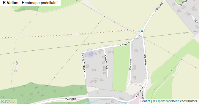 K Valům - mapa podnikání