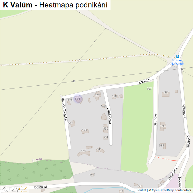Mapa K Valům - Firmy v ulici.
