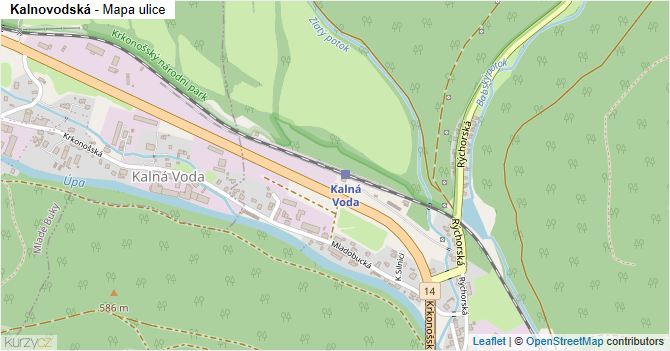 Kalnovodská - mapa ulice