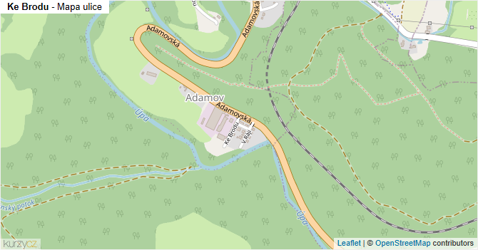 Ke Brodu - mapa ulice