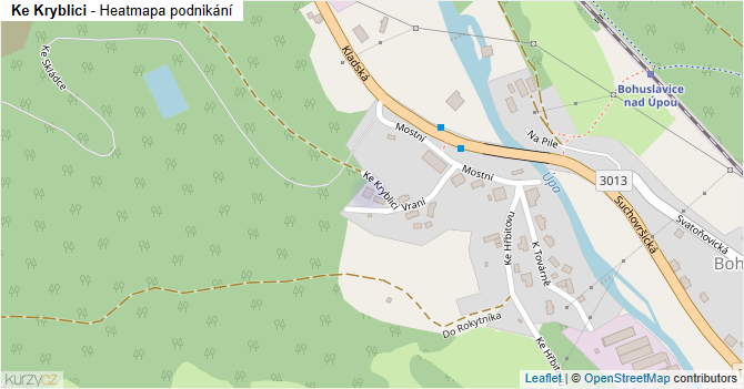 Ke Kryblici - mapa podnikání