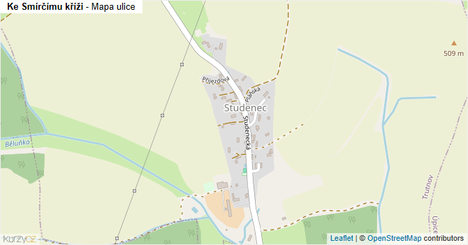 Ke Smírčímu kříži - mapa ulice