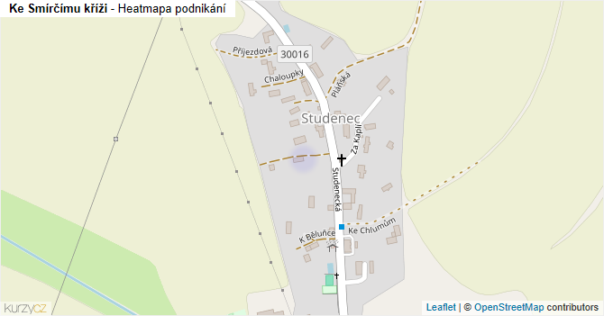 Ke Smírčímu kříži - mapa podnikání