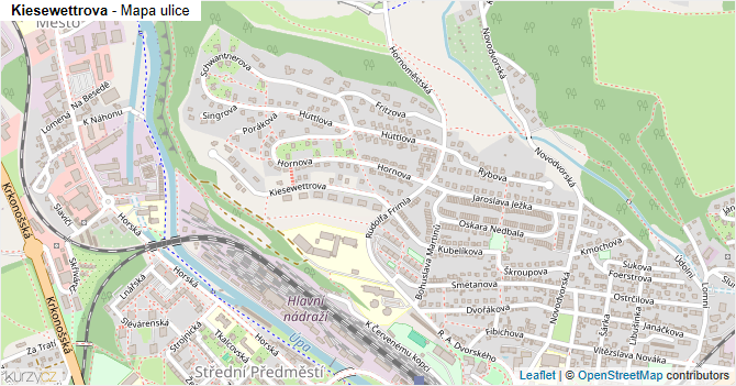 Kiesewettrova - mapa ulice