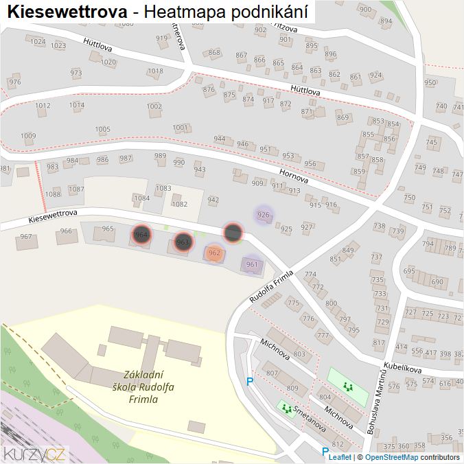 Mapa Kiesewettrova - Firmy v ulici.