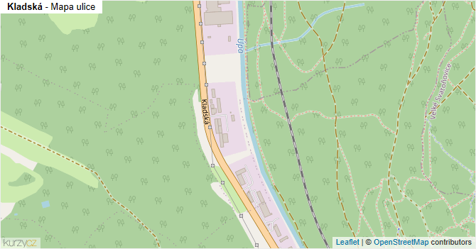 Kladská - mapa ulice