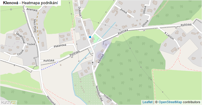Klenová - mapa podnikání