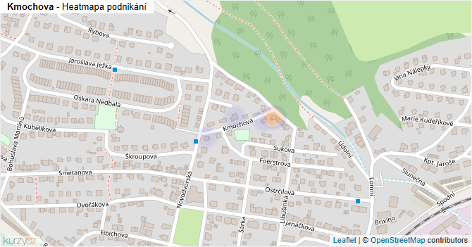 Kmochova - mapa podnikání