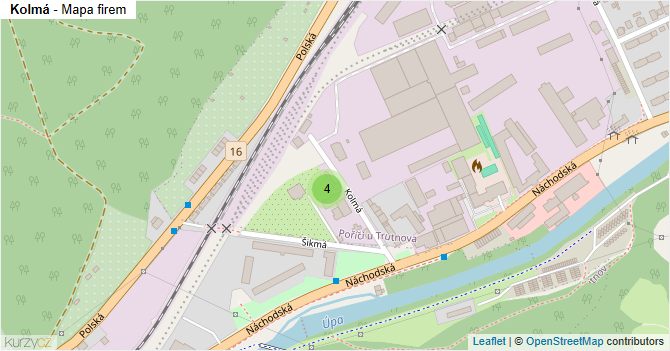Kolmá - mapa firem