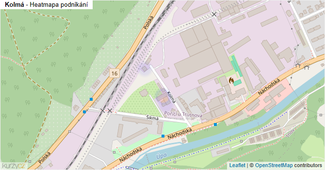 Kolmá - mapa podnikání
