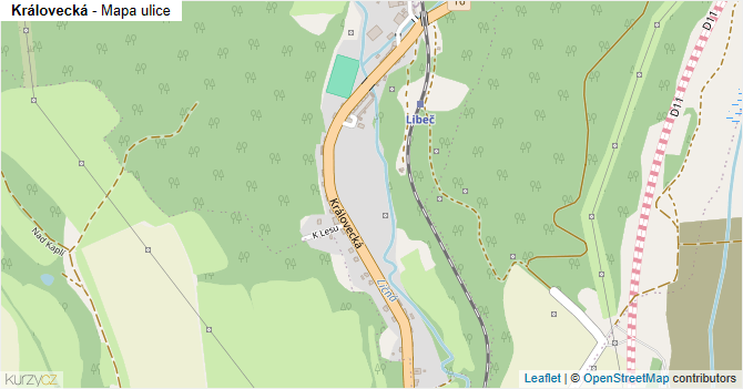 Královecká - mapa ulice