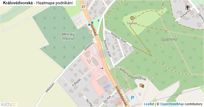 Královédvorská - mapa podnikání