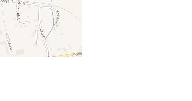 Letní v obci Trutnov - mapa ulice