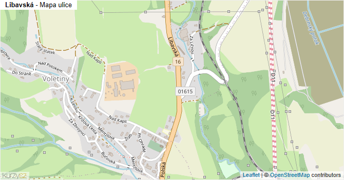 Libavská - mapa ulice