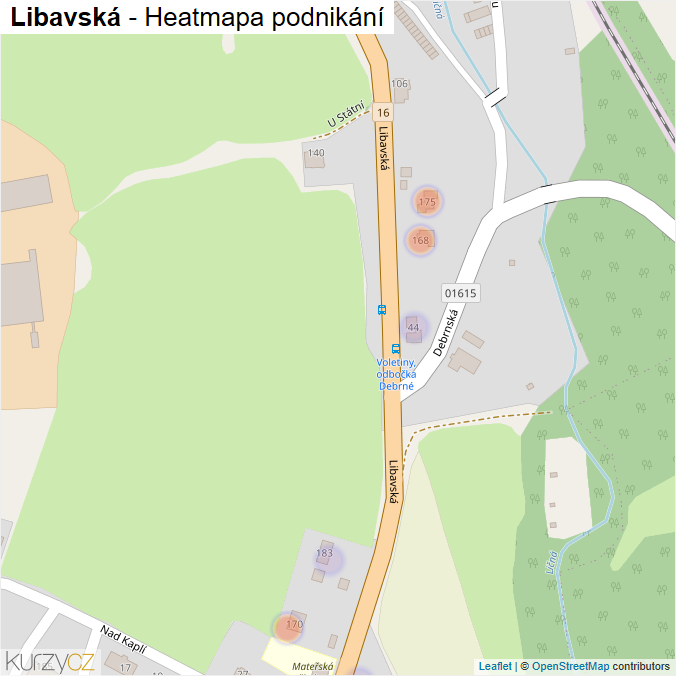 Mapa Libavská - Firmy v ulici.