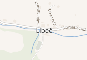 Libeč v obci Trutnov - mapa části obce