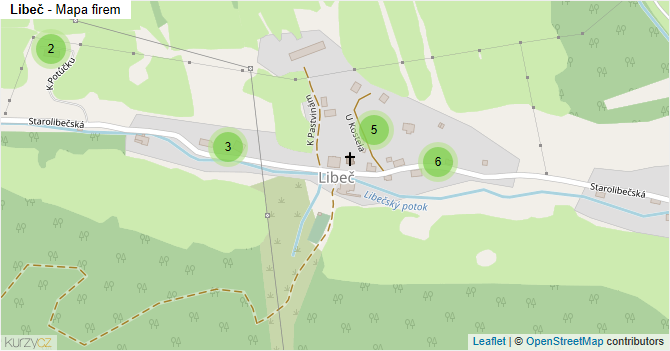 Libeč - mapa firem