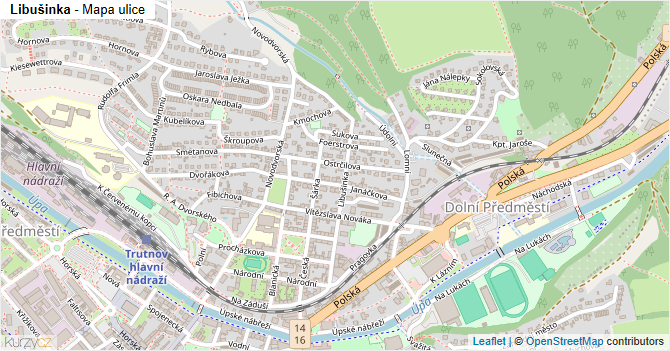 Libušinka - mapa ulice