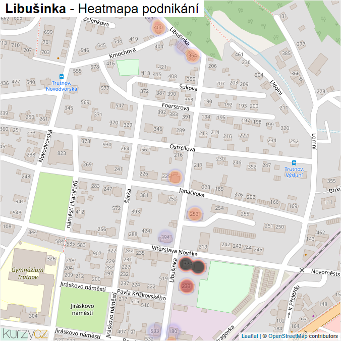 Mapa Libušinka - Firmy v ulici.