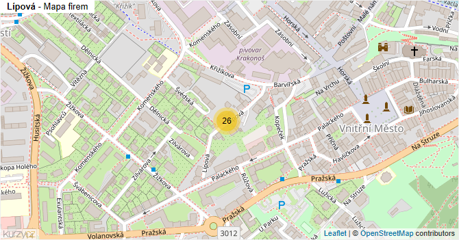 Lípová - mapa firem