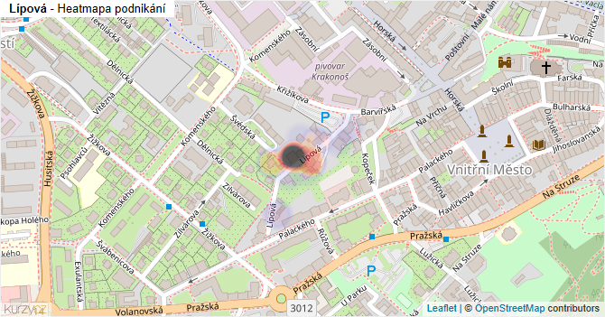 Lípová - mapa podnikání