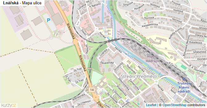 Lnářská - mapa ulice