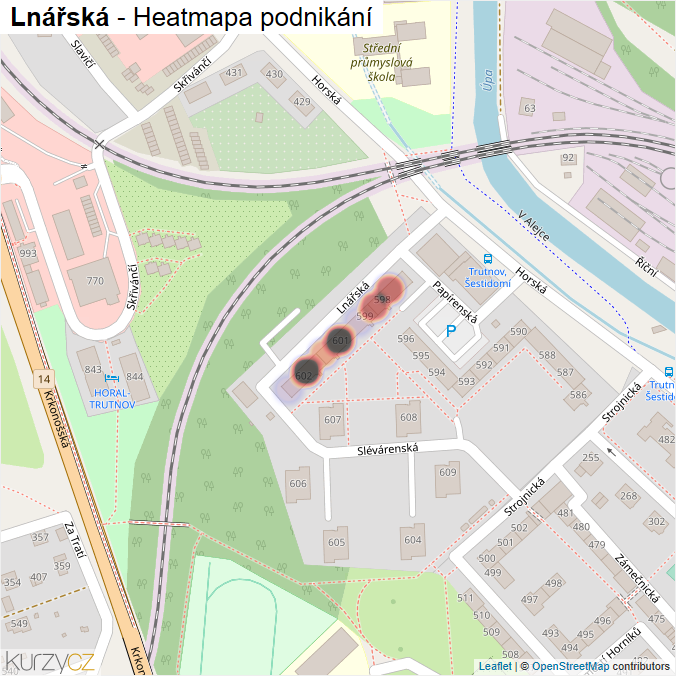 Mapa Lnářská - Firmy v ulici.