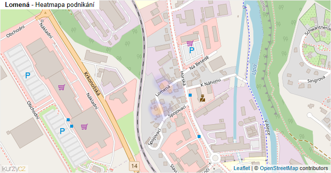 Lomená - mapa podnikání