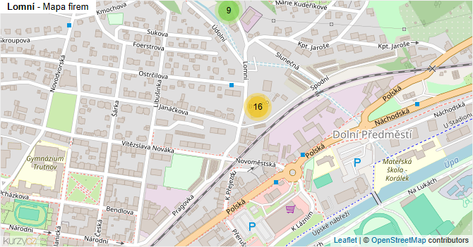 Lomní - mapa firem