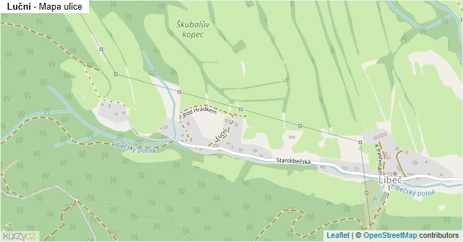 Luční - mapa ulice