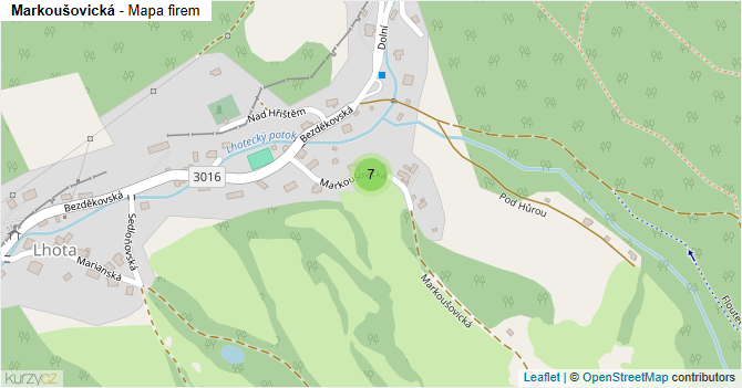 Markoušovická - mapa firem