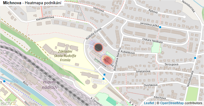 Michnova - mapa podnikání